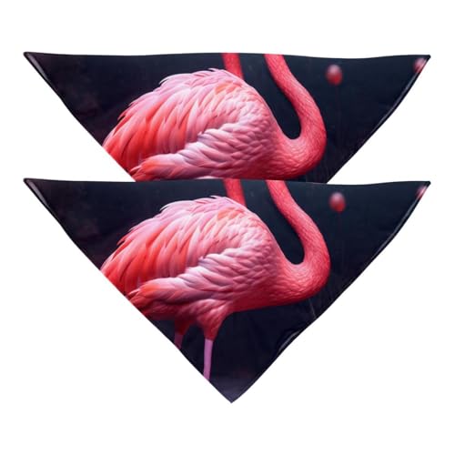 Hundehalstuch, Zubehör für kleine, mittelgroße und große Haustiere, Hunde und Katzen, 2 Stück, bunte Tier-Flamingo-Illustration, Hundeschal Hundehalstuch, Zubehör für kleine, mittelgroße und große Haustiere, Hunde und Katzen, 2 Stück, bunte Tier-Flamingo-Illustration, Hundeschal von YZUOUZY