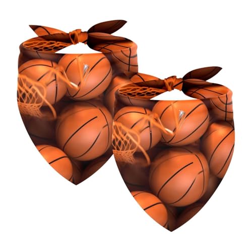 Hundehalstücher, Haustierzubehör für Hundeliebhaber, Haustierhalstuch, 2 Stück, Ball-Druck, Basketball, Hundeschal Hundehalstücher, Haustierzubehör für Hundeliebhaber, Haustierhalstuch, 2 Stück, Ball-Druck, Basketball, Hundeschal von YZUOUZY