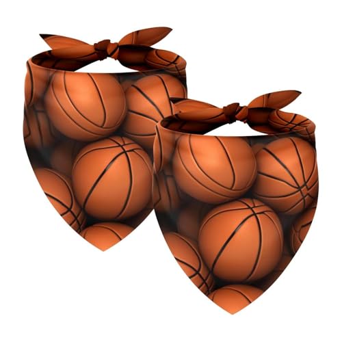 Hundehalstücher, Haustierzubehör für Hundeliebhaber, Haustierhalstuch, 2 Stück, Ball-Druck, Basketball, Hundeschal Hundehalstücher, Haustierzubehör für Hundeliebhaber, Haustierhalstuch, 2 Stück, Ball-Druck, Basketball, Hundeschal von YZUOUZY