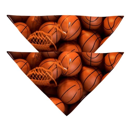 Hundehalstücher, Haustierzubehör für Hundeliebhaber, Haustierhalstuch, 2 Stück, Ball-Druck, Basketball, Hundeschal Hundehalstücher, Haustierzubehör für Hundeliebhaber, Haustierhalstuch, 2 Stück, Ball-Druck, Basketball, Hundeschal von YZUOUZY