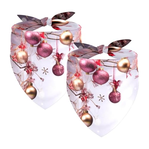 Hundehalstücher, Haustierzubehör für Hundeliebhaber, Haustierhalstuch, 2 Stück, Weihnachtsdekoration, Ball, Schneeflocke, Hundeschal Hundehalstücher, Haustierzubehör für Hundeliebhaber, Haustierhalstuch, 2 Stück, Weihnachtsdekoration, Ball, Schneeflocke, Hundeschal von YZUOUZY