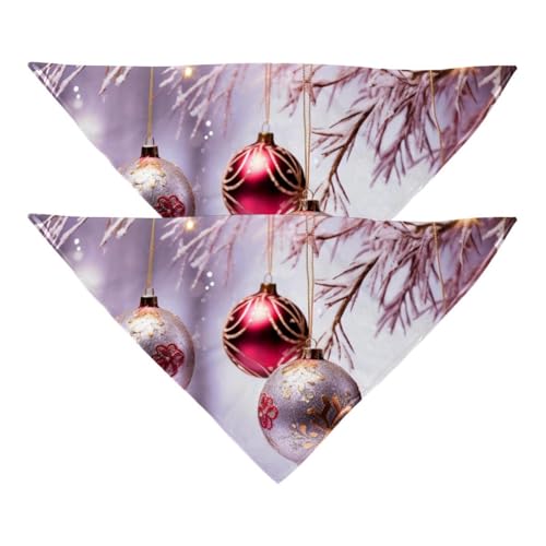 Hundehalstücher, Haustierzubehör für Hundeliebhaber, Haustierhalstuch, 2 Stück, Weihnachtsdekoration, Ball, Schneeflocke, Hundeschal Hundehalstücher, Haustierzubehör für Hundeliebhaber, Haustierhalstuch, 2 Stück, Weihnachtsdekoration, Ball, Schneeflocke, Hundeschal von YZUOUZY