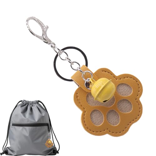Schlüsselanhänger Mit Hundehaar-Sammler-Charm, Gedenk-Aufbewahrungsbox – Schlüsselanhänger Zur Katzenhaar-Aufbewahrung, PU-Leder, Pfotenabdruck, Mit Glöckchen Und Druckknopf Zum Sammeln Von Haaren Schlüsselanhänger Mit Hundehaar-Sammler-Charm, Gedenk-Aufbewahrungsbox – Schlüsselanhänger Zur Katzenhaar-Aufbewahrung, PU-Leder, Pfotenabdruck, Mit Glöckchen Und Druckknopf Zum Sammeln Von Haaren von Yabauuop