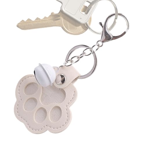Schlüsselanhänger Mit Hundehaar-Sammler-Charm, Gedenk-Aufbewahrungsbox – Schlüsselanhänger Zur Katzenhaar-Aufbewahrung, PU-Leder, Pfotenabdruck, Mit Glöckchen Und Druckknopf Zum Sammeln Von Haaren Schlüsselanhänger Mit Hundehaar-Sammler-Charm, Gedenk-Aufbewahrungsbox – Schlüsselanhänger Zur Katzenhaar-Aufbewahrung, PU-Leder, Pfotenabdruck, Mit Glöckchen Und Druckknopf Zum Sammeln Von Haaren von Yabauuop