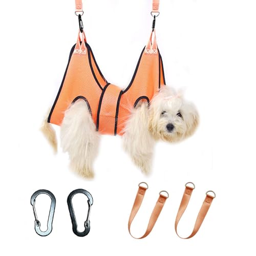 Yabauuop Hundepflege Hängematte,Hundepflege Geschirr - Ergonomisches Geschirr Für Petsalon, Sicherung & Kratzschutz von Yabauuop