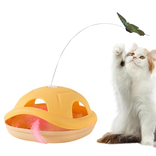 Yabauuop Katzenspielzeug Interaktiv - Anregendes Katzenspielzeug | Batteriebetriebene Katzenangel Mit Beweglichem Schmetterling Für Katzentraining Und Jagdsimulation Yabauuop Katzenspielzeug Interaktiv - Anregendes Katzenspielzeug | Batteriebetriebene Katzenangel Mit Beweglichem Schmetterling Für Katzentraining Und Jagdsimulation von Yabauuop