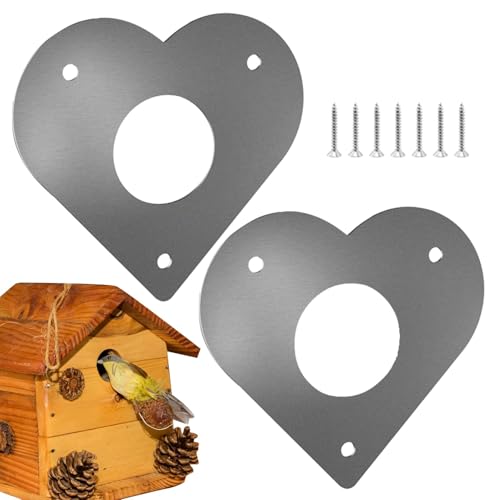 Yabauuop Predator Guard für Vogelhaus, Bird House Hole Protector,Metal Birdhouse Nest Entry Guard - Spechtschutz Spatz Züchtung Rasthaus Panel für den Hinterhof, Park Yabauuop Predator Guard für Vogelhaus, Bird House Hole Protector,Metal Birdhouse Nest Entry Guard - Spechtschutz Spatz Züchtung Rasthaus Panel für den Hinterhof, Park von Yabauuop