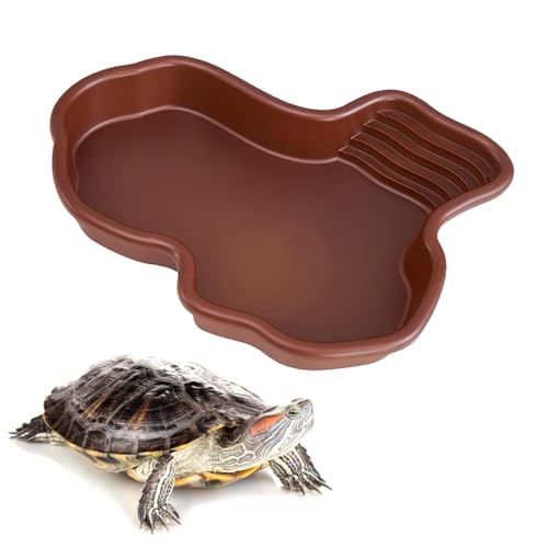 Yadiraom Schildkröten Wasserschale, Reptilien Wasserschale, Reptilien Badebecken, Schildkröten-Badebecken Für Garten,für Vielzahl von Reptilien wie Schildkröten, gehörnte Frösche, Eidechsen von Yadiraom