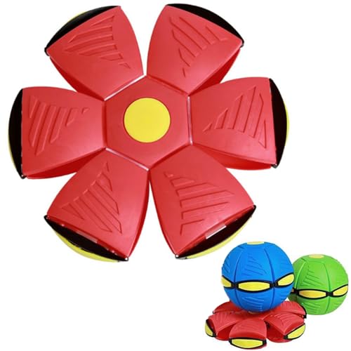 Yagamii Hunde-Fliegenscheiben-Spielzeug, veränderbare Form, hüpfende fliegende Untertasse, UFO Magic Ball, Outdoor-Flachwurf, Doggy Disc Ball, interaktives Haustierspielzeug, Stomping Deformation Ball von Yagamii