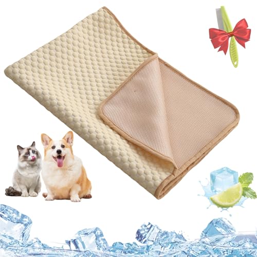 Pelzbarn Kühlmatte, Pelzbarn Kühlendes Sofabett, Kühlbett Für Hunde, Kühlendes Hundebett, Machine Washable, Dog Blanket, Sofa, Keep Your Fur Baby Cooler And More Comfortable(Eisbohnenpad - beige,XXL) Pelzbarn Kühlmatte, Pelzbarn Kühlendes Sofabett, Kühlbett Für Hunde, Kühlendes Hundebett, Machine Washable, Dog Blanket, Sofa, Keep Your Fur Baby Cooler And More Comfortable(Eisbohnenpad - beige,XXL) von Yagerod