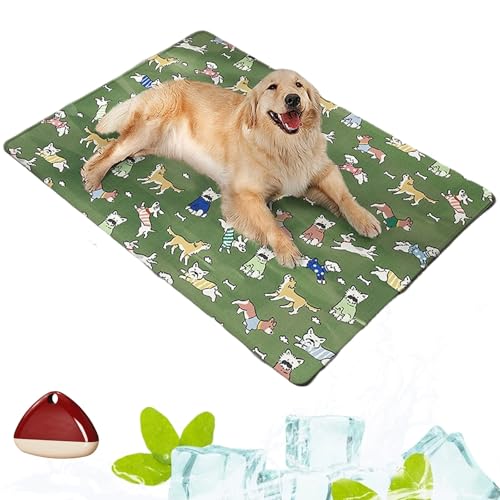 Pfotenfrost Kühlmatte, Summer Cooling Pad, Waterproof, Non-Slip Dog Mat for Home, On The Go Or In The Car, Schütze Deinen Hund Vor Einem Hitzschlag(A,45x60) von Yagerod