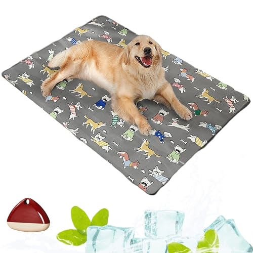 Pfotenfrost Kühlmatte, Summer Cooling Pad, Waterproof, Non-Slip Dog Mat for Home, On The Go Or In The Car, Schütze Deinen Hund Vor Einem Hitzschlag(C,65x90) von Yagerod