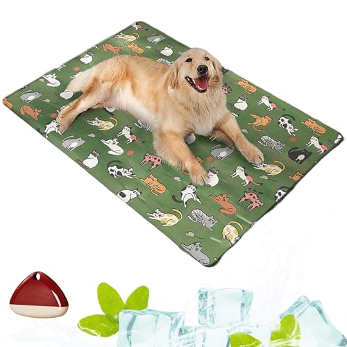 Pfotenfrost Kühlmatte, Summer Cooling Pad, Waterproof, Non-Slip Dog Mat for Home, On The Go Or In The Car, Schütze Deinen Hund Vor Einem Hitzschlag(D,85x120) von Yagerod