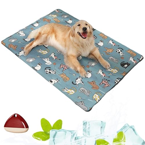 Pfotenfrost Kühlmatte, Summer Cooling Pad, Waterproof, Non-Slip Dog Mat for Home, On The Go Or In The Car, Schütze Deinen Hund Vor Einem Hitzschlag(E,45x60) von Yagerod