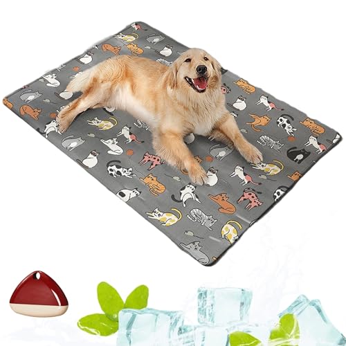 Pfotenfrost Kühlmatte, Summer Cooling Pad, Waterproof, Non-Slip Dog Mat for Home, On The Go Or In The Car, Schütze Deinen Hund Vor Einem Hitzschlag(F,65x90) von Yagerod