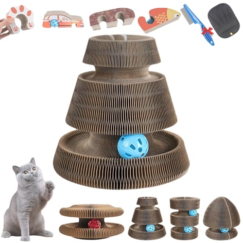 Pfotenwert Katzenloop, Wecken Sie den Jagdinstinkt, Katzenwirbel Katzenliebling, der die tiefsten Instinkte Ihrer Katze befriedig, Interaktive Kratzunterlage Mit Ball(B) von Yagerod