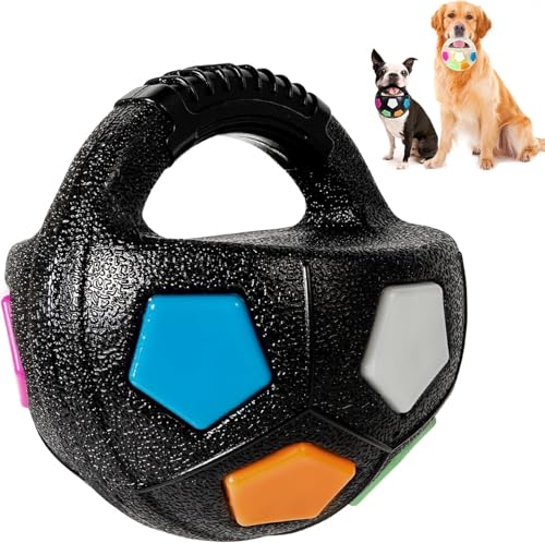 The Mellow Dog Calming Ball, Interactive Toss and Fetch Play, Dog Ball with a Handle for Easy Holding and emotional Support, for Water Play, Training, Outoor Games(Black) von Yagerod