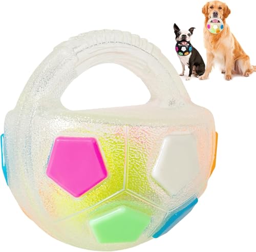 The Mellow Dog Calming Ball, Interactive Toss and Fetch Play, Dog Ball with a Handle for Easy Holding and emotional Support, for Water Play, Training, Outoor Games(White) von Yagerod