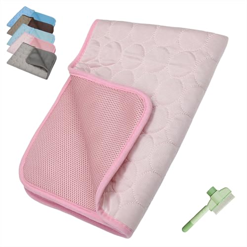 Yagerod Emmalove Kühlmatte Für Den Sommer, Selbstkühlend Hundematte, kühlende Matte für Haustiere, für Hunde, Hundehütte, Kiste, Outdoor, Camping, Innenbereich, Reisen, Auto(Rosa,XS(40x30cm)) von Yagerod