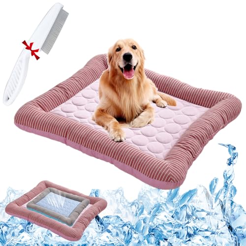 Yagerod Holivas Coolcomfort - Premium Kühlmatte, Selbstkühlende Matte Für Haustiere, Sommer Hundebett Mit Gepolstertem Rand, Waschbar Kühlmatte, Lindert Gelenkschmerzen (B, 55x45cm) von Yagerod