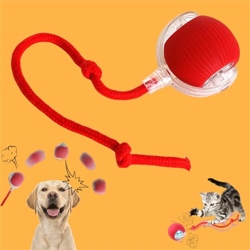 Yagerod Magie-Ball Für Hunde, Magic Ball Für Hunde, Interactive Play for Dogs, Füll Die Stunden Ohne Dich Mit Spaß Und Action(Rot – Lange Akkulaufzeit) von Yagerod