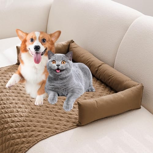 Yagerod Pelsbarn Kühlendes Sofabett, pelzbarn kühlmatte, Schenke Deinem Hund Kühlende Unterstützung Und Komfort, Reduziere Stress Durch Hohe Temperaturen(Braun,75 * 75cm) von Yagerod