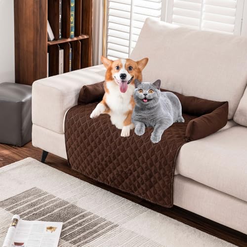 Yagerod Pelsbarn Kühlendes Sofabett, pelzbarn kühlmatte, Schenke Deinem Hund Kühlende Unterstützung Und Komfort, Reduziere Stress Durch Hohe Temperaturen(Dunkelbraun,90cm*135cm) von Yagerod