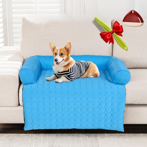 Yagerod Pelsbarn kühlendes Sofabett, Pelsbarn-Betten Hund Auto, Waschbar, Hundecouchbett für Sofa, Boden, Auto, Schenke Deinem Hund Kühlende Unterstützung Und Komfort(74 * 74cm) von Yagerod