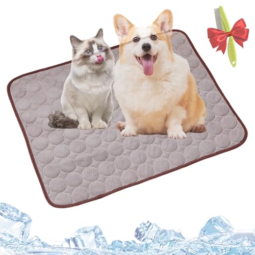 Yagerod Pelzbarn Kühlmatte, Pelzbarn Kühlendes Sofabett, Dreilagig Für Optimale Kühlung, Vorbeugung Von Hitzestress Und Dehydration, Reduziere Stress Durch Hohe Temperaturen(A-Marron,S) von Yagerod