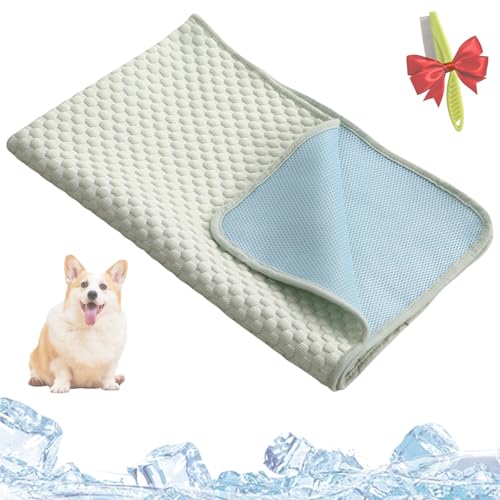 Yagerod Pelzbarn Kühlmatte, Pelzbarn Kühlendes Sofabett, Dreilagig Für Optimale Kühlung, Vorbeugung Von Hitzestress Und Dehydration, Reduziere Stress Durch Hohe Temperaturen(B-vert,M) von Yagerod