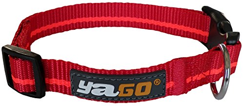 Yago Hundehalsband, Nylon, Größe S, 28-43 cm, Rot/Orange von Aimé