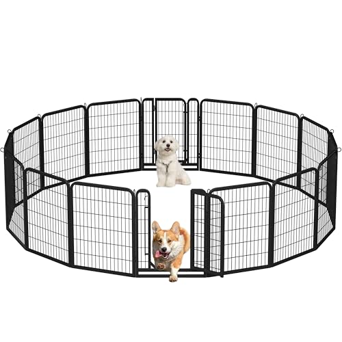 Yaheetech 16-teilig Hundelaufstall 80cm hoch, Hundezaun mit 2 Türen, Automatische Verriegelung, Faltbare Freigehege für Garten Yaheetech 16-teilig Hundelaufstall 80cm hoch, Hundezaun mit 2 Türen, Automatische Verriegelung, Faltbare Freigehege für Garten von Yaheetech