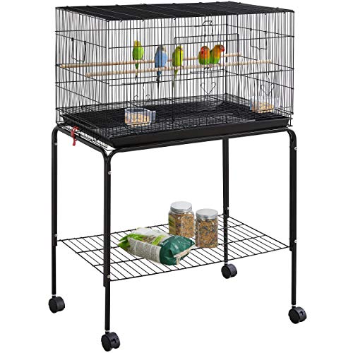 Yaheetech Flugkäfig mit extra viel Platz, mit ausziehbarer Schublade und hölzernen Sitzstangen für Papageien, Sittiche und andere Vögel Flugkäfig mit Ständer Yaheetech Flugkäfig mit extra viel Platz, mit ausziehbarer Schublade und hölzernen Sitzstangen für Papageien, Sittiche und andere Vögel Flugkäfig mit Ständer von Yaheetech