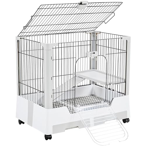 Yaheetech Kaninchenstall, Mobiler Haustierkäfig, Kleintierkäfig mit offenem Dach, Sicherheitsschlösser, Hasenstall mit Leiter & Schubladen für die Kleintiere Yaheetech Kaninchenstall, Mobiler Haustierkäfig, Kleintierkäfig mit offenem Dach, Sicherheitsschlösser, Hasenstall mit Leiter & Schubladen für die Kleintiere von Yaheetech