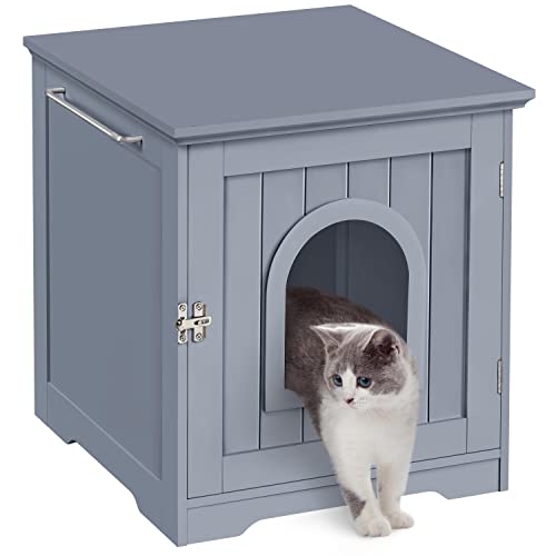 Yaheetech Katzenhaus Katzenhöhle geschlossene Katzentoilette mit Eingang & Handtuchhalterung Katzenklo Schrank für Katzen Hunde Haustier 48,5 x 51 x 51,5 cm, Grau Yaheetech Katzenhaus Katzenhöhle geschlossene Katzentoilette mit Eingang & Handtuchhalterung Katzenklo Schrank für Katzen Hunde Haustier 48,5 x 51 x 51,5 cm, Grau von Yaheetech