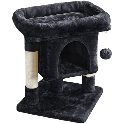 Yaheetech Kratzbaum 60 cm Kleiner Katzenkratzbaum, mit Katzenhöhle Plüsch Sisal, Katzenbaum Katzenmöbel Spielbaum für kleine Katzen, Schwarz Yaheetech Kratzbaum 60 cm Kleiner Katzenkratzbaum, mit Katzenhöhle Plüsch Sisal, Katzenbaum Katzenmöbel Spielbaum für kleine Katzen, Schwarz von Yaheetech