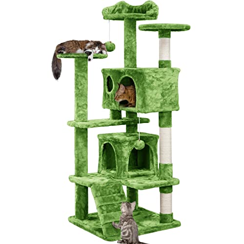 Yaheetech Kratzbaum Stabiler Katzenbaum Katzenkratzbaum Katzenmöbel, Kletterbaum für Katzen Höhe 137 cm, Grün Yaheetech Kratzbaum Stabiler Katzenbaum Katzenkratzbaum Katzenmöbel, Kletterbaum für Katzen Höhe 137 cm, Grün von Yaheetech