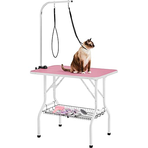 Yaheetech Tragbarer Haustierpflegetisch Hundepflegetisch für Haushaltsbaden, Haartrocken und Haarschneiden Trimmtisch mit Netzkorb für Hunde/Katzen, schwarz, höhenverstellbar Rosa Yaheetech Tragbarer Haustierpflegetisch Hundepflegetisch für Haushaltsbaden, Haartrocken und Haarschneiden Trimmtisch mit Netzkorb für Hunde/Katzen, schwarz, höhenverstellbar Rosa von Yaheetech