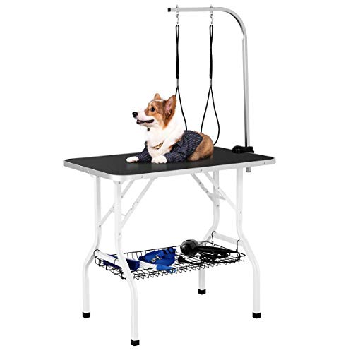 Yaheetech Tragbarer Haustierpflegetisch Hundepflegetisch für Haushaltsbaden, Haartrocken und Haarschneiden Trimmtisch mit Netzkorb für Hunde/Katzen, schwarz, höhenverstellbar Yaheetech Tragbarer Haustierpflegetisch Hundepflegetisch für Haushaltsbaden, Haartrocken und Haarschneiden Trimmtisch mit Netzkorb für Hunde/Katzen, schwarz, höhenverstellbar von Yaheetech