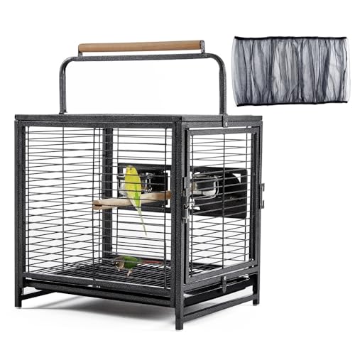 Yaheetech Vogelkäfig Reisevogelkäfig mit Handgriff Vogelvoliere Kleintierkäfig Vogelhaus mit 2 Sitzstangen Yaheetech Vogelkäfig Reisevogelkäfig mit Handgriff Vogelvoliere Kleintierkäfig Vogelhaus mit 2 Sitzstangen von Yaheetech