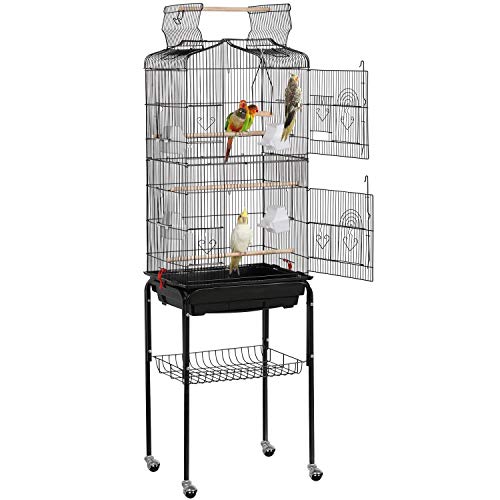 Yaheetech Vogelkäfig Vogelbauer Vogelvoliere Käfig Bauer Vogelhaus Vogel Wellensittich Kanarien 46 x 35 x 162,5 cm Yaheetech Vogelkäfig Vogelbauer Vogelvoliere Käfig Bauer Vogelhaus Vogel Wellensittich Kanarien 46 x 35 x 162,5 cm von Yaheetech