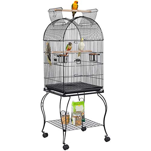 Yaheetech Vogelvoliere großer Vogelkäfig mit Türen Vogelhaus Vogelvoliere Vogelhaus 59 x 59 x 150 cm Yaheetech Vogelvoliere großer Vogelkäfig mit Türen Vogelhaus Vogelvoliere Vogelhaus 59 x 59 x 150 cm von Yaheetech