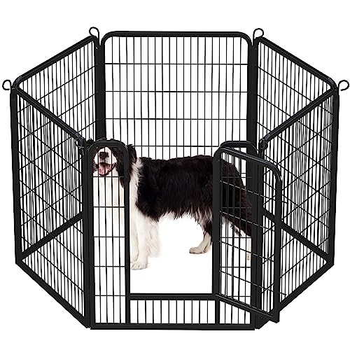 Yaheetech Welpenauslauf 100cm hoch, 6-teilige Hundelaufstall mit Tür, Automatische Verriegelung, Tierlaufstall für Hunde, Hasen & Kleintiere, Aufbau werkzeugfrei Yaheetech Welpenauslauf 100cm hoch, 6-teilige Hundelaufstall mit Tür, Automatische Verriegelung, Tierlaufstall für Hunde, Hasen & Kleintiere, Aufbau werkzeugfrei von Yaheetech