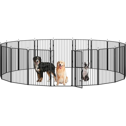 Yaheetech Welpenauslauf 18-teilig 100cm hoch, Welpenlaufstall mit integriertem Schloss, Geräuscharme Rohre, Bodenschoner, 8 mm Verstärkte Metalldrähte, Hundelaufstall für Wohnung & Garten Yaheetech Welpenauslauf 18-teilig 100cm hoch, Welpenlaufstall mit integriertem Schloss, Geräuscharme Rohre, Bodenschoner, 8 mm Verstärkte Metalldrähte, Hundelaufstall für Wohnung & Garten von Yaheetech