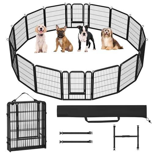 Yaheetech Welpenlaufstall 16-teilig 80cm hoch, Welpenauslauf mit Einteilige Verriegelung, Hundelaufstall mit Tragetasche & Befestigungsgurte, ideal für Hunde Wohnung & Garten, Einfache Montage Yaheetech Welpenlaufstall 16-teilig 80cm hoch, Welpenauslauf mit Einteilige Verriegelung, Hundelaufstall mit Tragetasche & Befestigungsgurte, ideal für Hunde Wohnung & Garten, Einfache Montage von Yaheetech