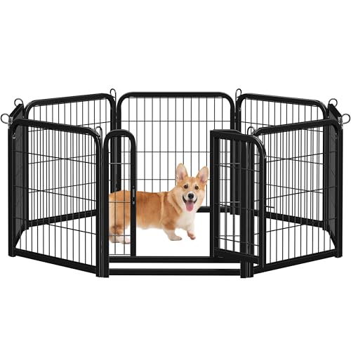 Yaheetech Welpenlaufstall 60cm hoch, 8-teilig Welpenauslauf, flexibel und faltbar, Automatische Verriegelung, Welpengitter für drinnen und draußen, Aufbau werkzeugfrei Yaheetech Welpenlaufstall 60cm hoch, 8-teilig Welpenauslauf, flexibel und faltbar, Automatische Verriegelung, Welpengitter für drinnen und draußen, Aufbau werkzeugfrei von Yaheetech