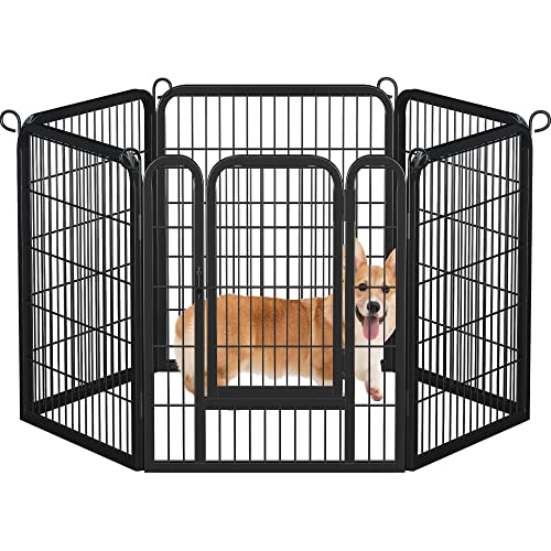 Yaheetech 6 eckig Welpenauslauf, Tierlaufstall 80cm hoch, Laufgitter welpenlaufstall mit Tür, Freigehege für Hund, Flexibel und faltbar Yaheetech 6 eckig Welpenauslauf, Tierlaufstall 80cm hoch, Laufgitter welpenlaufstall mit Tür, Freigehege für Hund, Flexibel und faltbar von Yaheetech