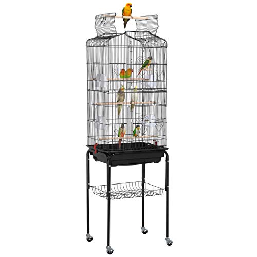 Yaheetech XXL Vogelkäfig Vogelbauer Wellensittich Kanarien mit Freisitz und Zubebör mit Ständer Yaheetech XXL Vogelkäfig Vogelbauer Wellensittich Kanarien mit Freisitz und Zubebör mit Ständer von Yaheetech