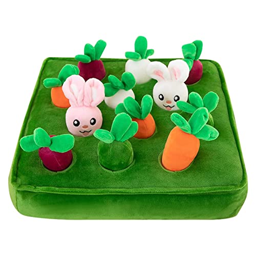 Hundespielzeug aus Karottenplüsch – Schnüffelmatte für Hunde, Kauspielzeug für Gemüse, Schnüffelmatte aus Plüsch, Karotte, für Tiere, interaktives Schnüffelspielzeug für Hunde und Katzen von Yajexun