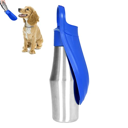 Tragbare Wasserflasche für Hunde, 750 ml, isoliert, Wasserspender für Hunde und Katzen, aus Edelstahl, Reiseflasche für Haustiere im Freien von Yajexun